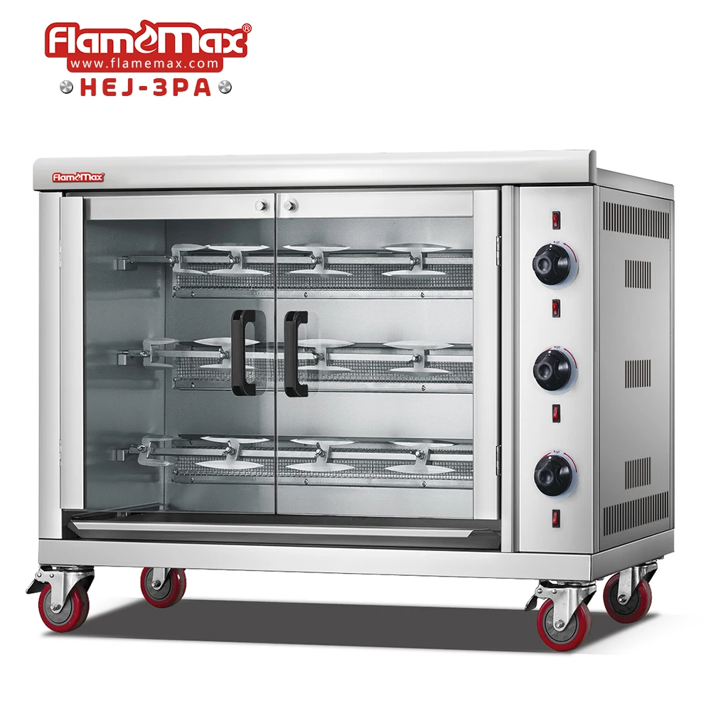 HEJ-268 FLAMEMAX Electric Commercial Chicken Rotisserie Oven Machine for Sale