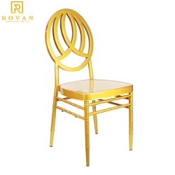 2019 new design gold phoenix chair stackable metal frame chair chiavari chair aluminium