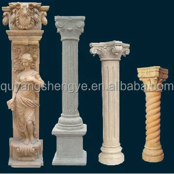 
white granite stone gate pillars 