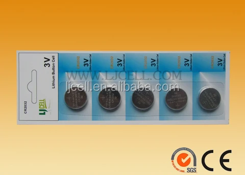 3V Lithium button cell Battery Type cr 2032 batteries
