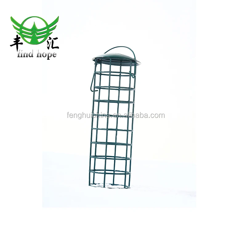 round metal bird feeder