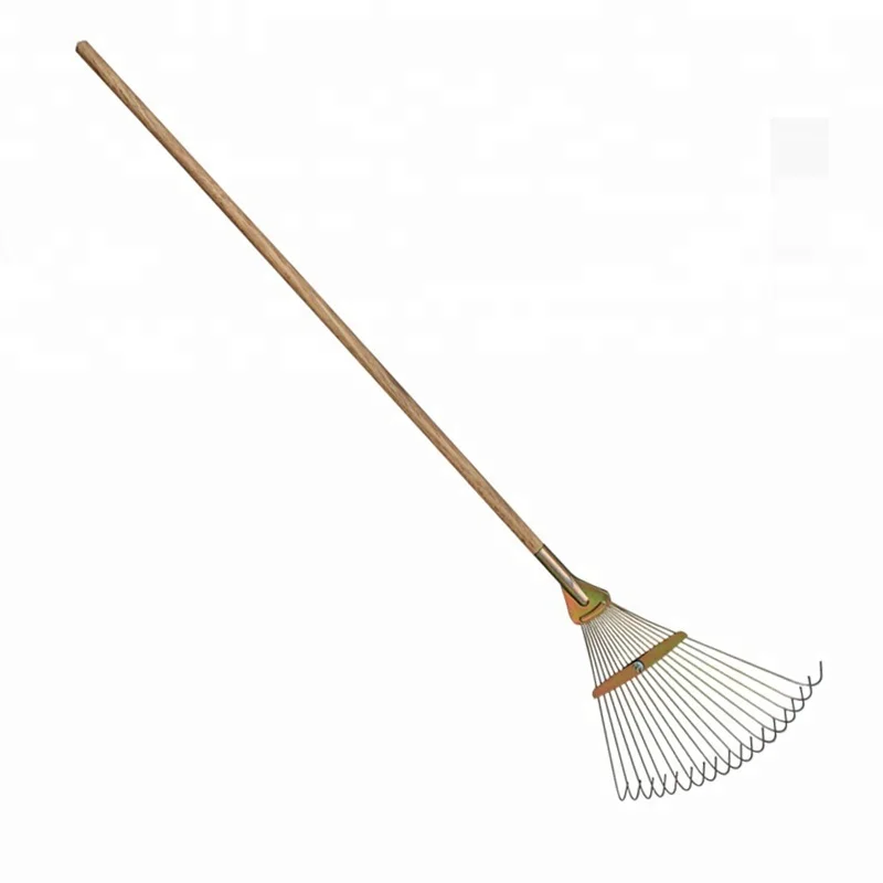 Professional Long Wooden Handle non-adjustable 17 teeth rake garden tool