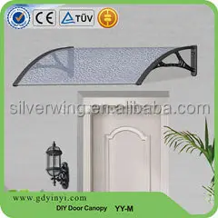 Silver Wing Outdoor Canopy Plastic balcony awnings frame support Grey 290cm x 90cm