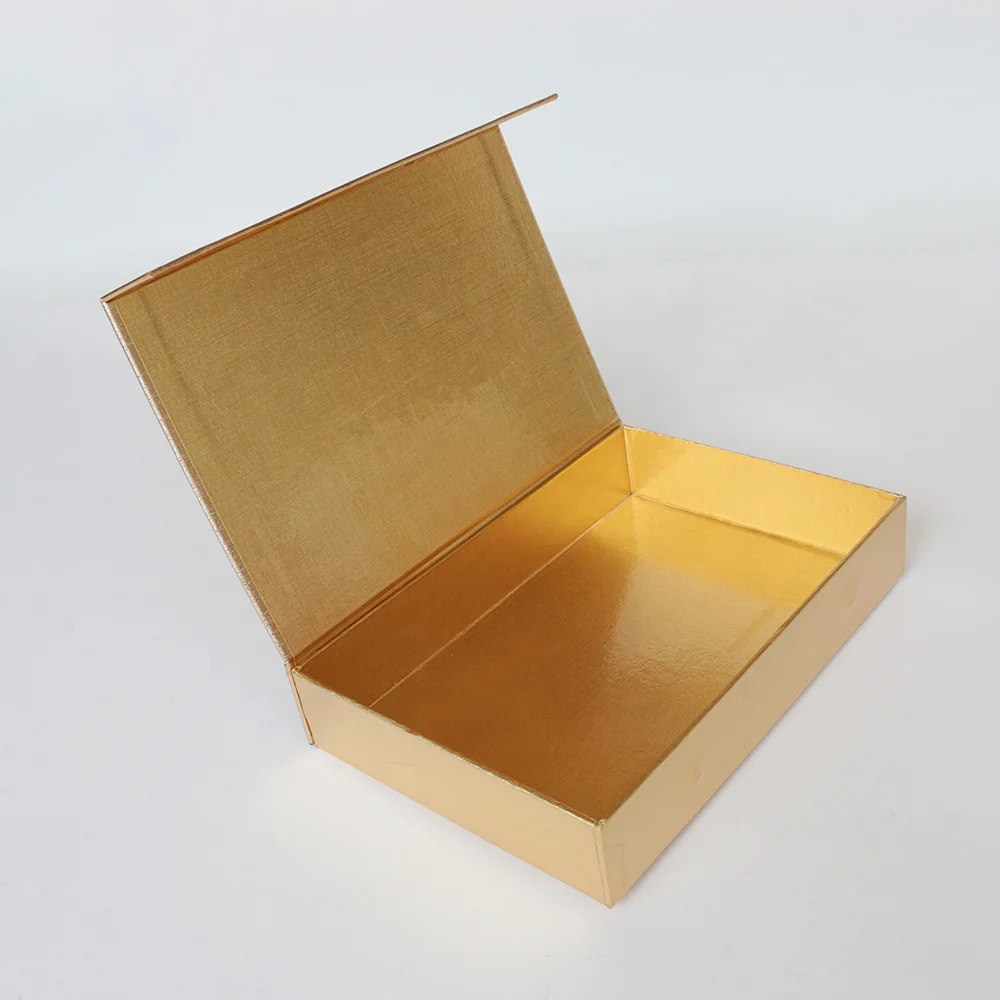 
Cheap Custom High Quality Magnetic Closure Rose Gold Foil Hair Packing Gift Box 