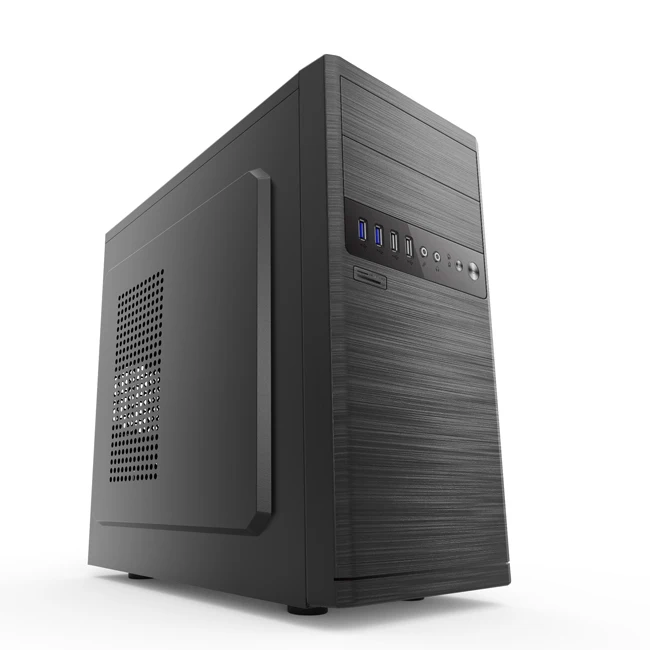 Корпус для компьютера Micro ATX классический деловой дизайн с 4 USB-портами корпус настольного ПК Средняя башня акриловый Microatx вентилятором пластиковый
