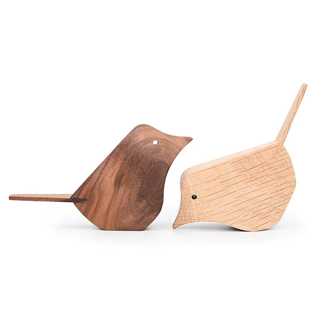 
Solid wood crafts for ideas home decore crafts Walnut and Oak material carved wooden products little bird for Living room decor 