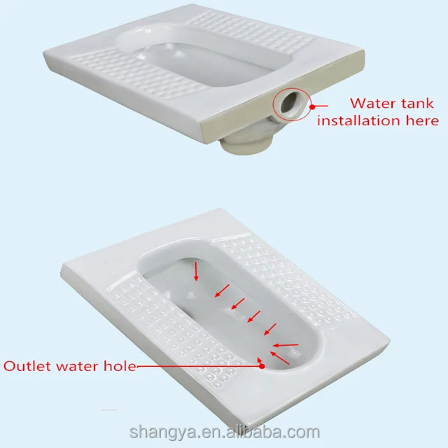 Bathroom squatting pan construction materials squat pan toilet with cheap price