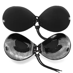 Lala Movable Convertible straps Thickness Breathable Self Adhesive Push UP Invisible Silicone breast Strapless free bra