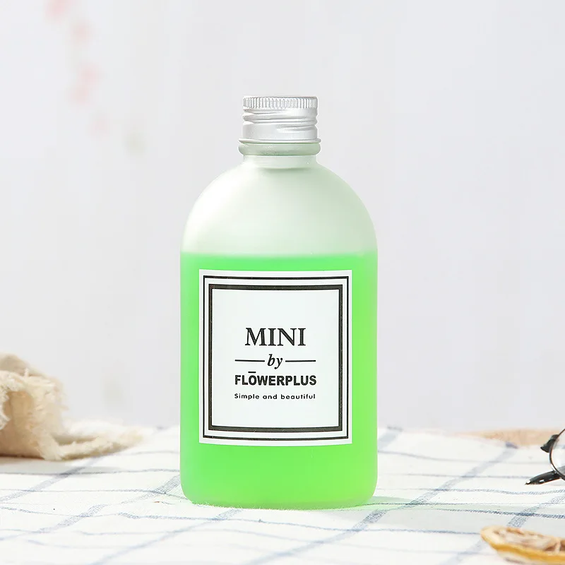 Hot sale custom logo empty boston round glass bottle for juice