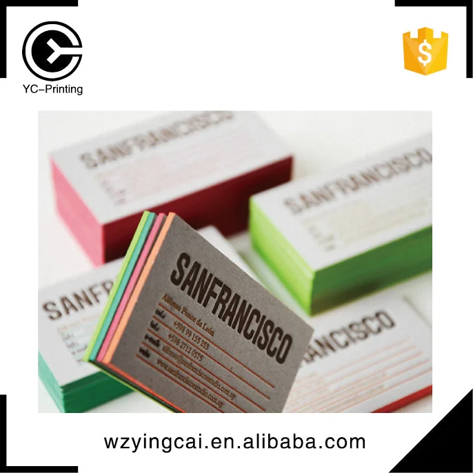 
Funny business christmas hologram color edge screen printing business cards 