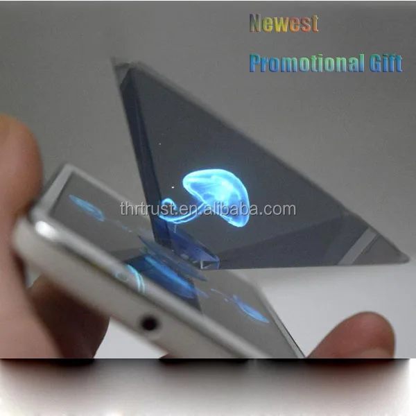 3d hologram advertising holographic acrylic pyramid display projector