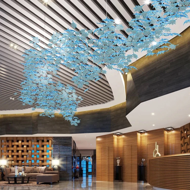 Hotel Large decoration modern customized Acrylic ABS LED chandelier light