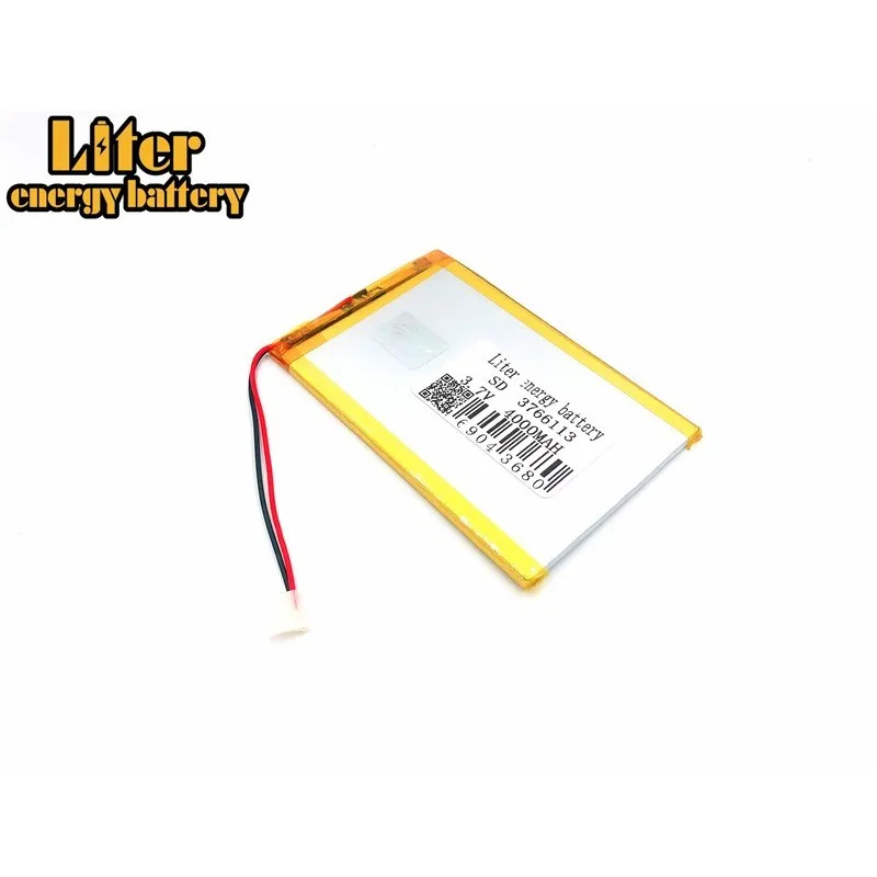 Литий-полимерный аккумулятор, размер 3766113, 3575115, 3,7 в, 4000 мАч, с 7 дюймовым планшетным ПК, литровая энергетическая батарея