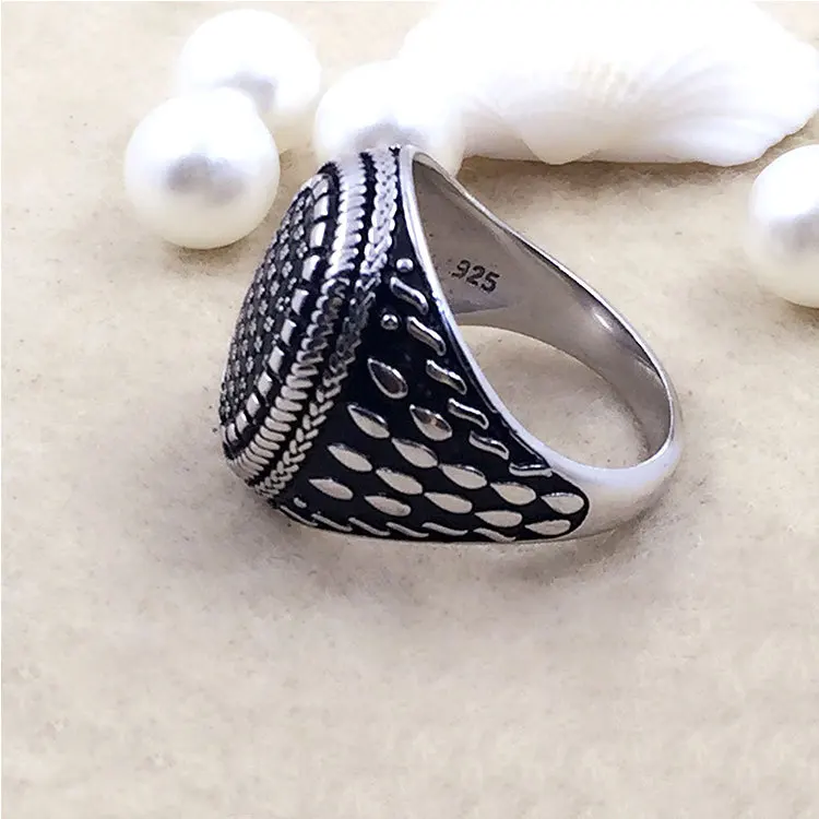 Hotslae turkish men ring designs 925 thai silver rings