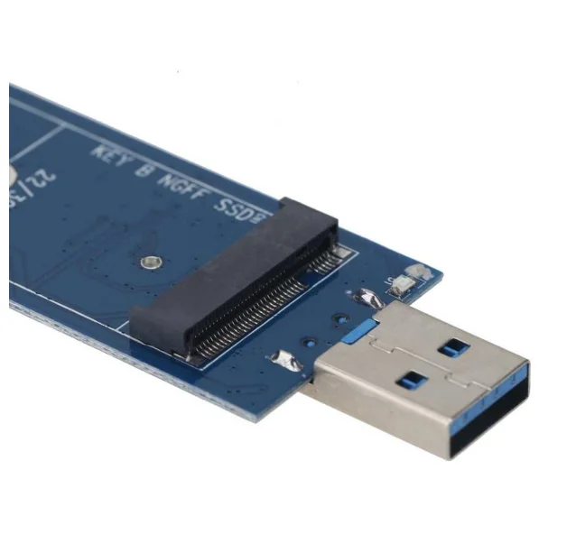Адаптер M.2 на USB3.0, адаптер для SSD-накопителя B Key M.2 USB 3,0, адаптер для SSD-накопителя USB на 2280 M2, конвертер NGFF, считыватель карт
