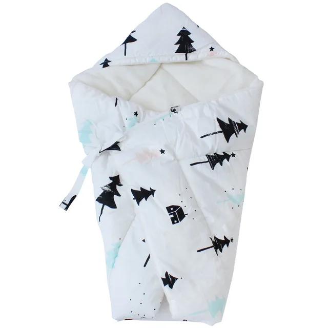 Newborn Baby Sleeping Swaddle 90x90cm Baby Blanket Thick Warm Fleece Envelopes