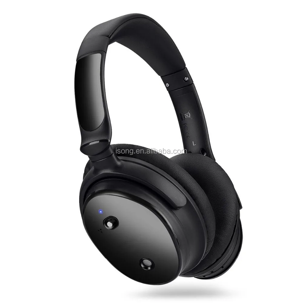 Active Noise Cancelling Wired Over-ear Stereo Headphone w/ Microphone for All 3.5mm Device