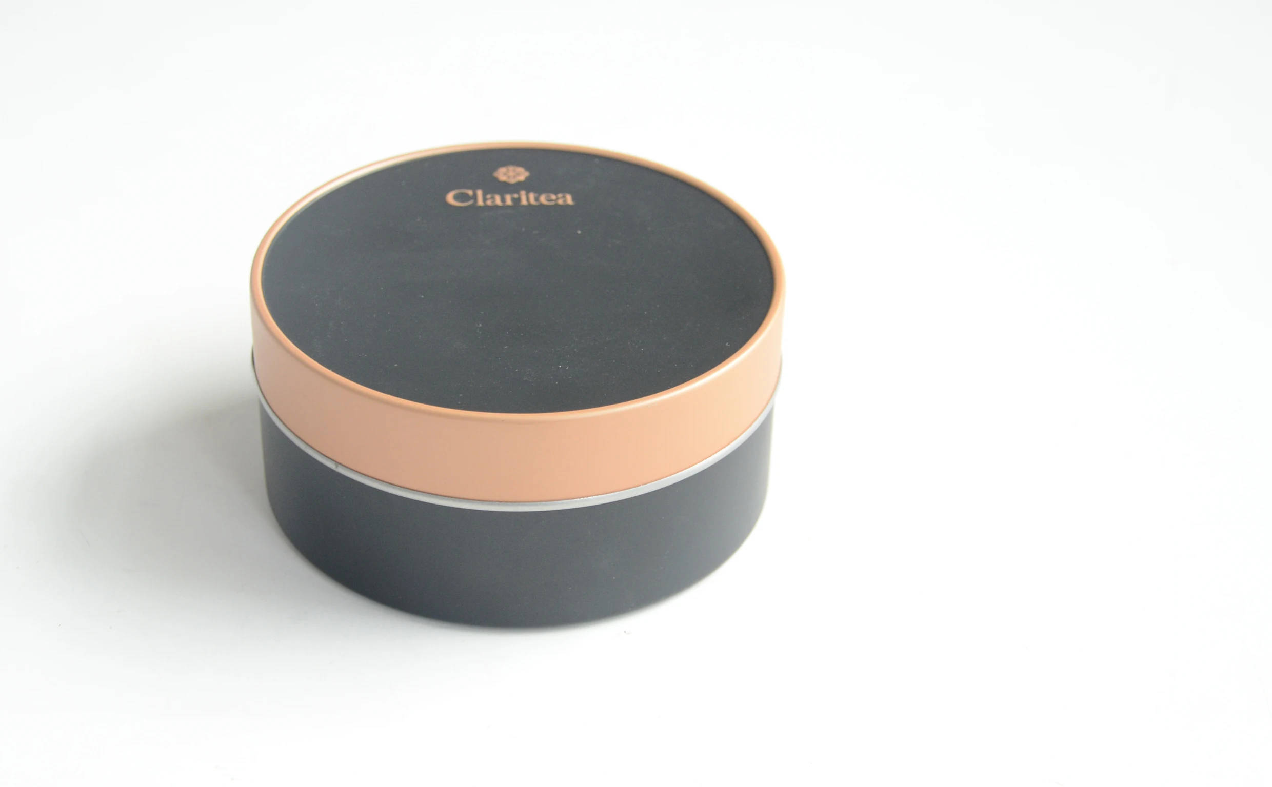 claritea brand round metal tin box for gift packaging customer provide the design