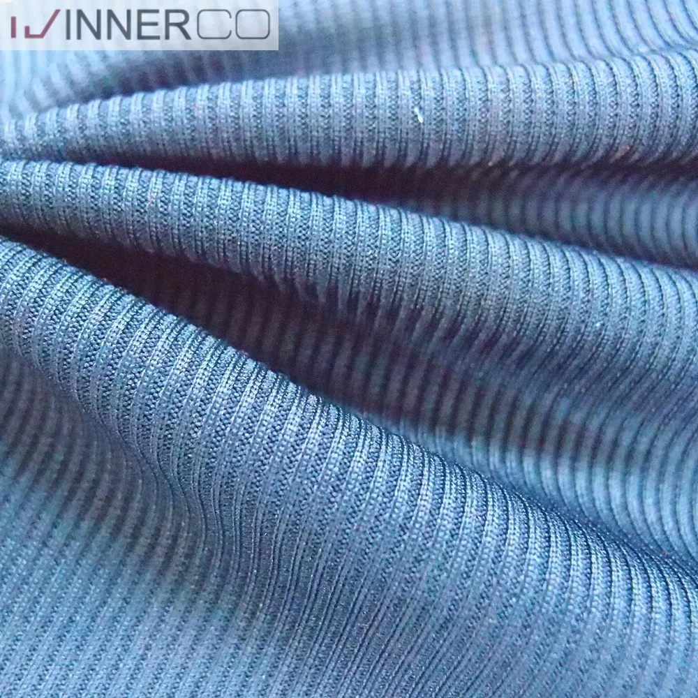 Fabric materials 2x2 rib knit fabric in polyester and spandex