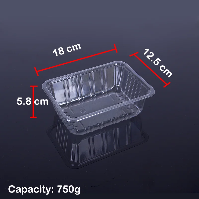 Disposable Food Grade Plastic yellow Blister Vegetable Fruit Meat Packaging Trays