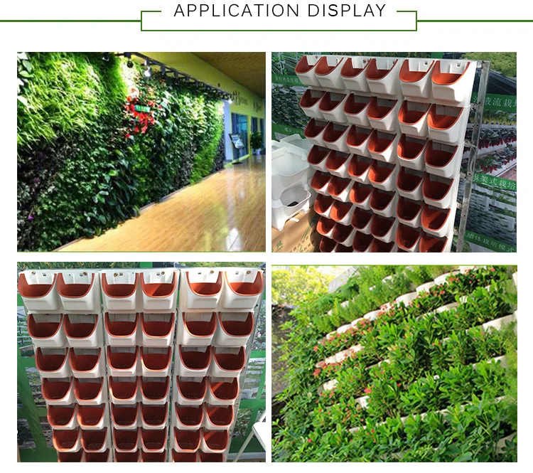 Vertical garden planter artificial plastic wall hanging flower pots