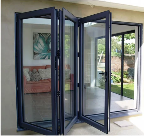 High quality well design aluminum patio glass doors bi folding door