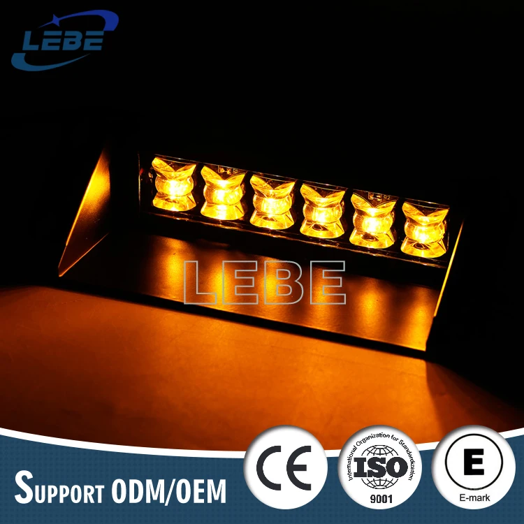 12V LED dash deck emergency strobe light with suction cups