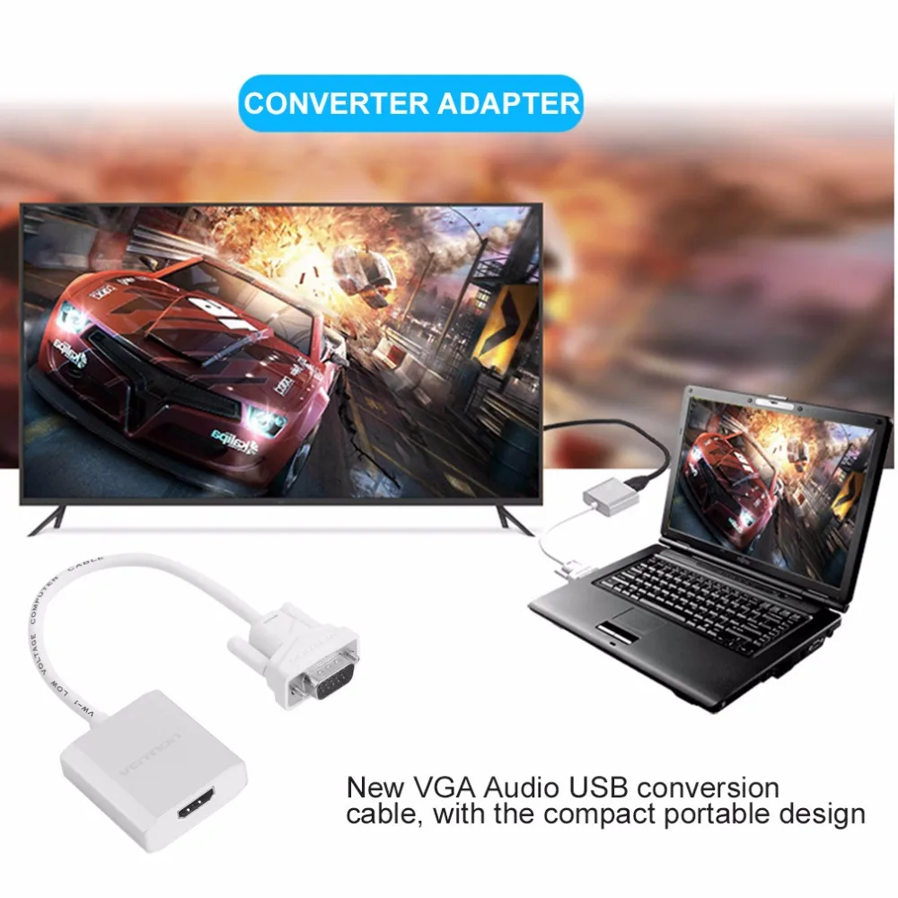A-BST high quality wholesale vga to hdmi converter vga to hdmi adapter vga to hdmi cable