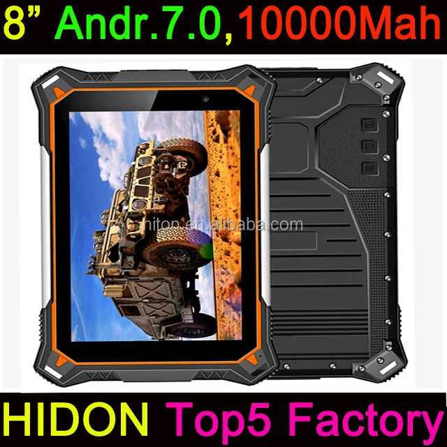 Дешевый завод 8 дюймов quad-core 10000 мАч большая батарея NFC android7.0 прочный планшетный ПК с android7.0 OS