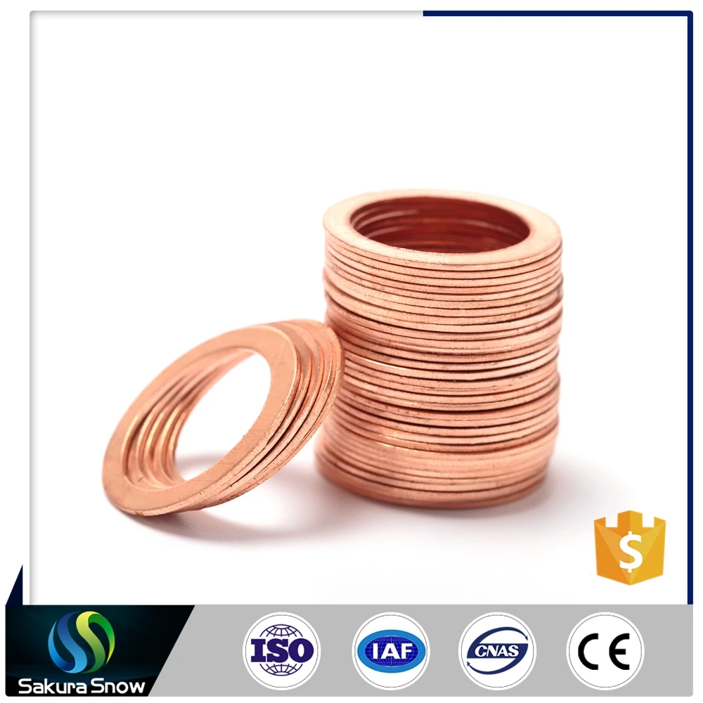 Copper Washer Solid Gasket Sump Plug Oil Seal Fittings 10*14*1MM Tool