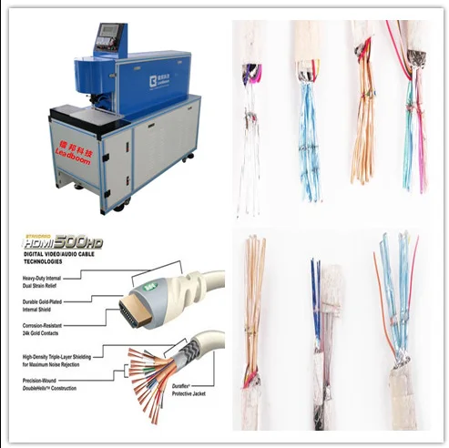 
Fast cutting speed advanced CO2 Laser wire stripping machine for USB, TYPE-C, DVI, DP, SATA cable 