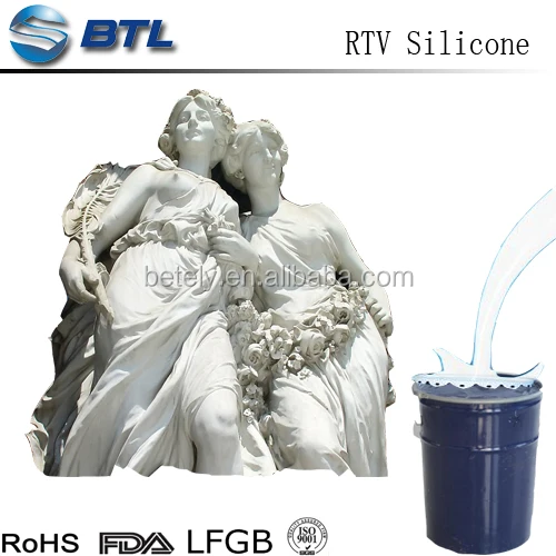 Condensation type! RTV liquid silicone rubber for gypsum sculpture mold with best price and top quality