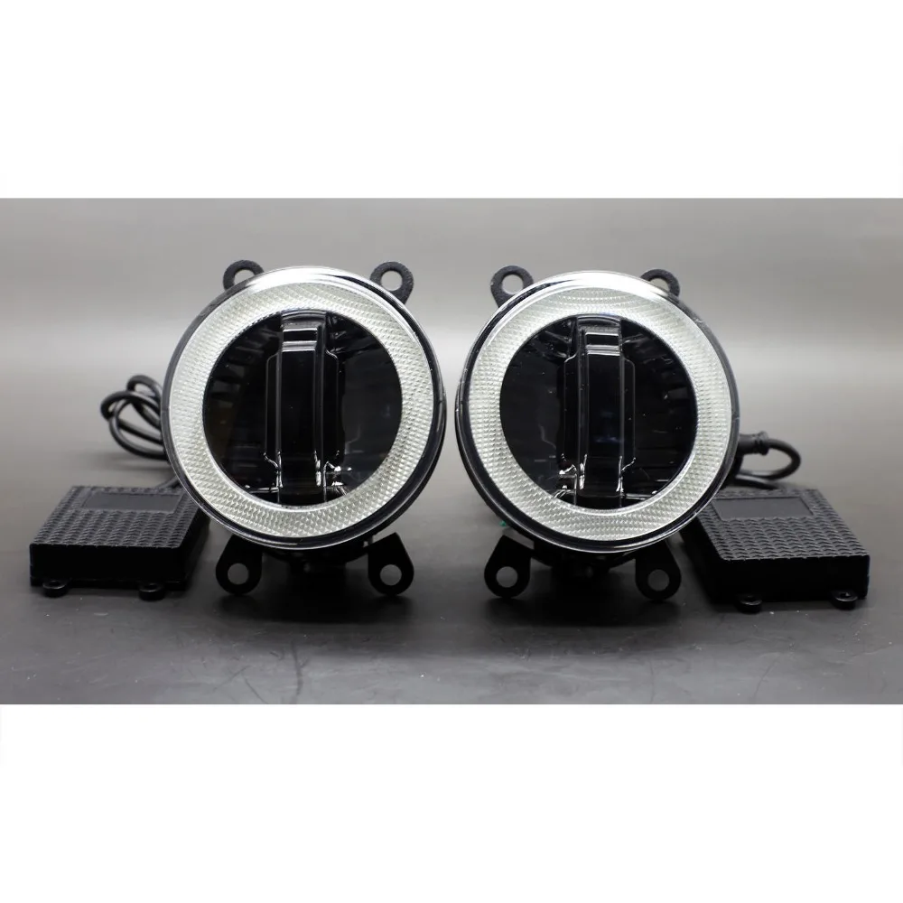 Последним супер яркий СВЕТОДИОДНЫЙ ПРОТИВОТУМАННАЯ ФАРА с angel eye кольцо с светодиодными фарами дневного света DRL