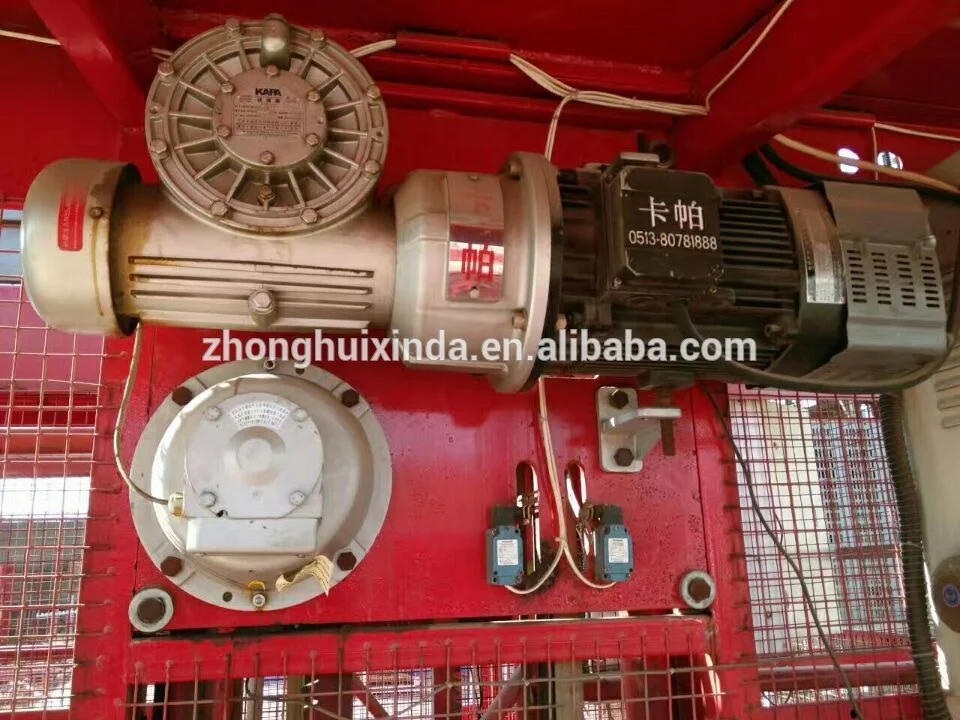 1000kg construction material hoist SS100/100 model with double cage