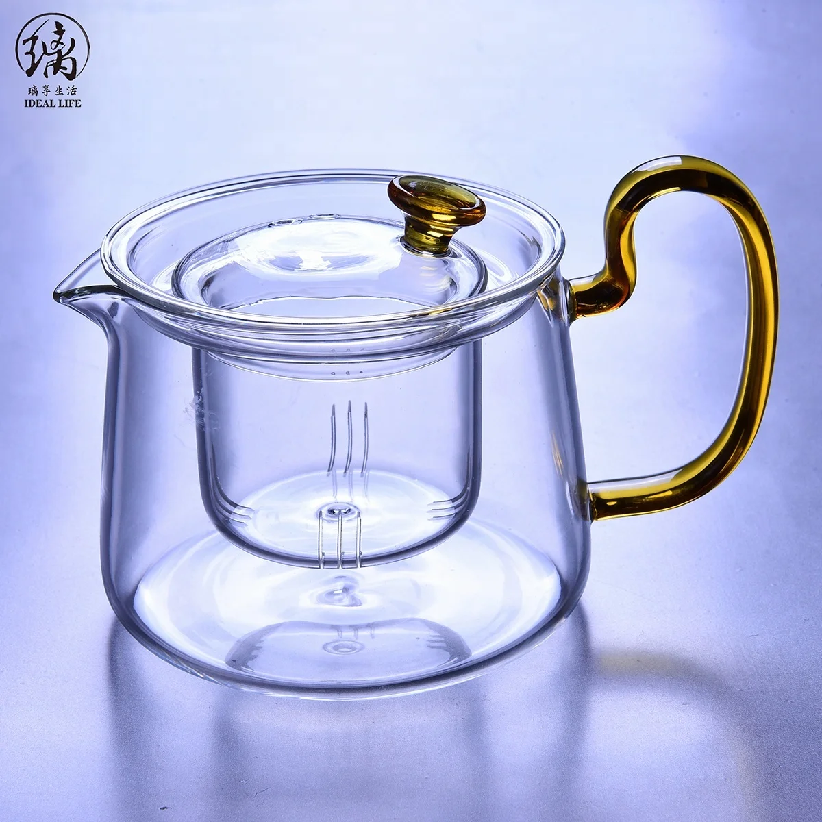 Hot Sale Borosilicate Handmade Glass Teapot With Filter