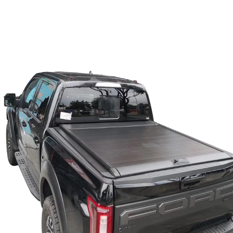 Roll bar aluminium hard trifold truck bed tonneau cover for Nissan navara np300/ hilux truck bed cover