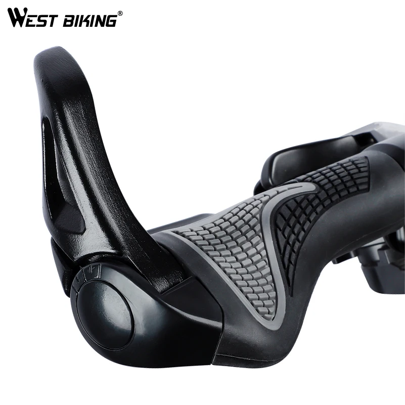 
WEST BIKING Bike Grips Rubber Cover Non-slip MTB Bike Handlebar Grip Aluminum Alloy Bicycle Accessories Cycling Handle Bar Grips 