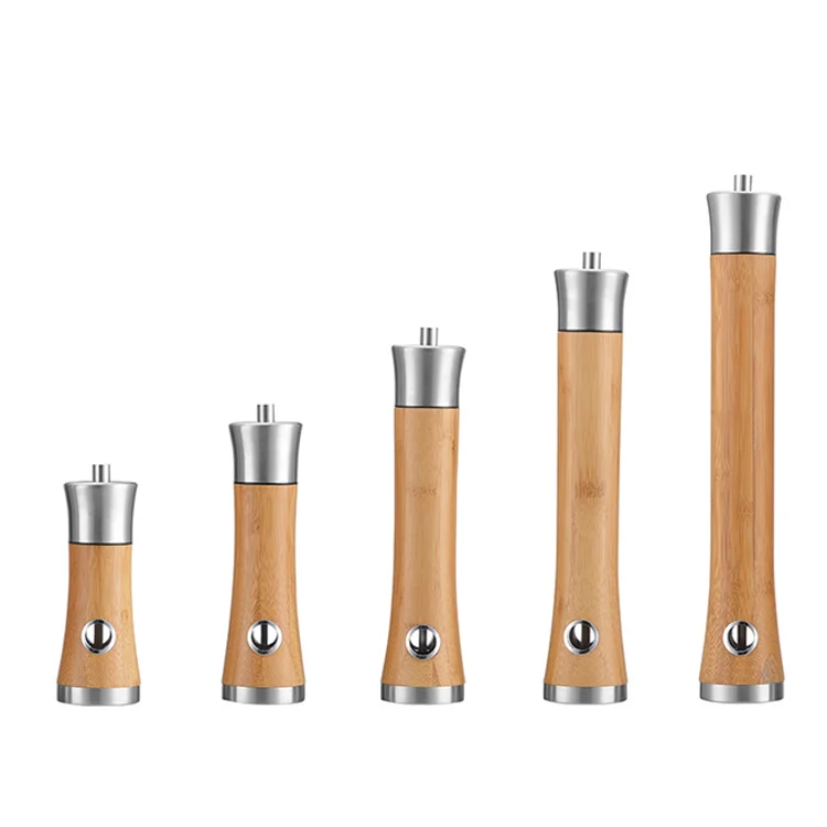 Eco-Friendly Customizable size Manual Bamboo Pepper Grinder