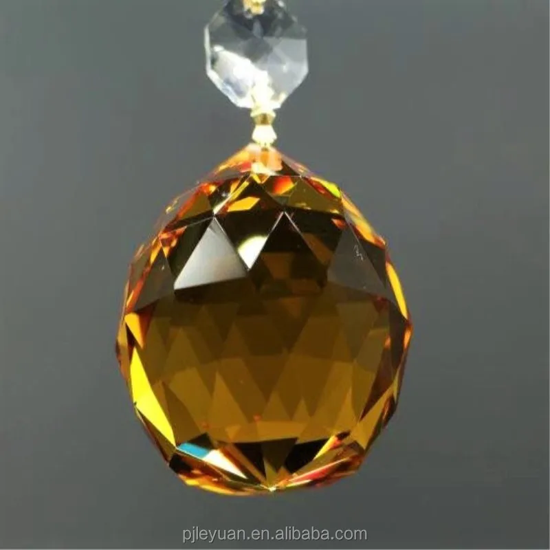 Wholesale 40mm decorative crystal glass faceted prism ball for chandelier