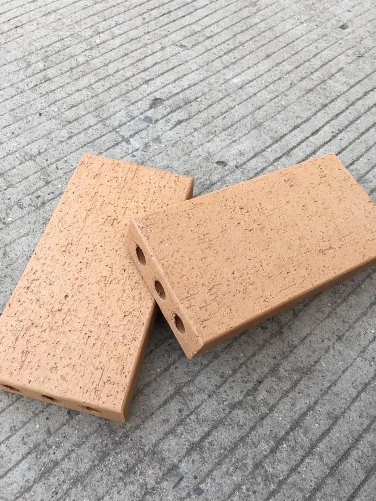 Landscape bricks for garden by vacuum extrude with holes