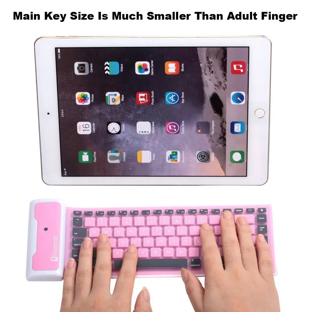 
Portable Silicon waterproof foldable wireless flexible keyboard for mini 