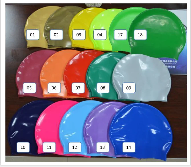 new design lovely adult silicone swimming cap, funny printed swim cap