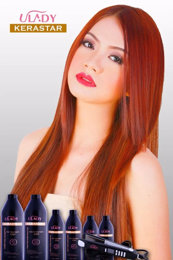 Brazilian Keratin Straightening Hair Repair Care Treatment product 3 to 5 month good effect 1 Liter 33.8oz nano keratin full kit