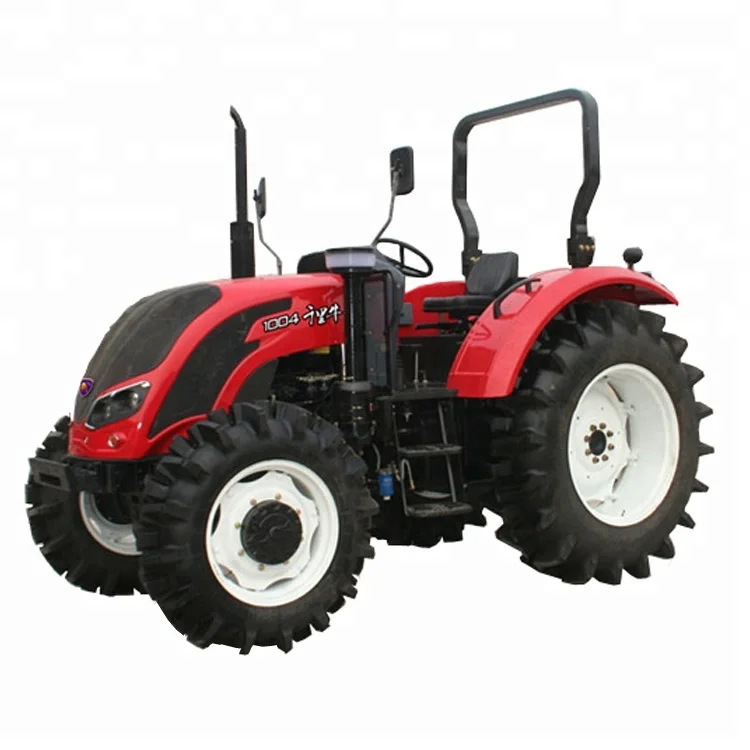 China Farm Machine Equipment Manufacturer TOP 10 Brands 100HP 4 Farm Wheel Agricultural Tractor With YTO Diesel Engine Price