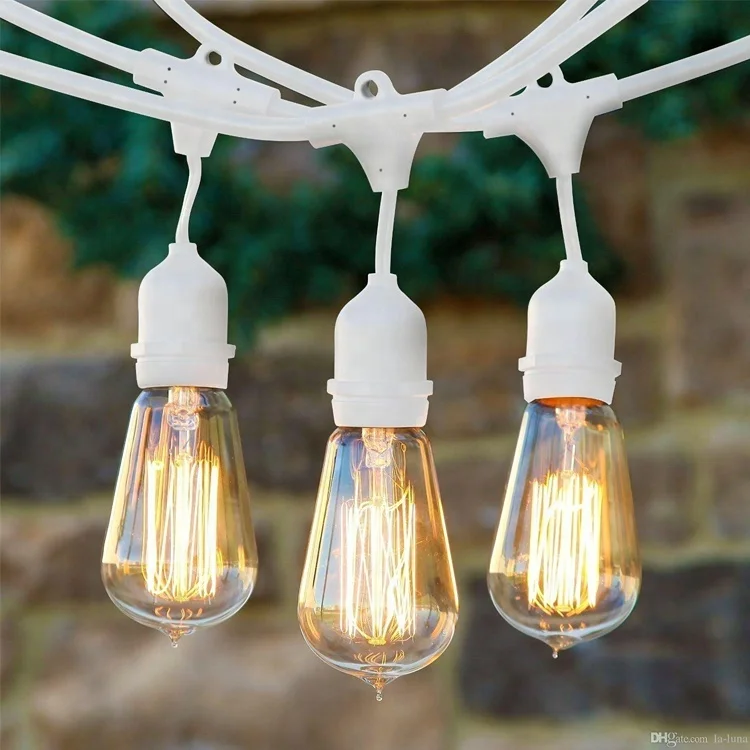 Commercial outdoor E27 led string light cable waterproof