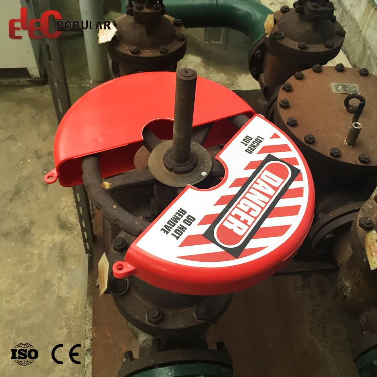 Red Injection-Molded Polypropylene Safety Gate Valve Lockout