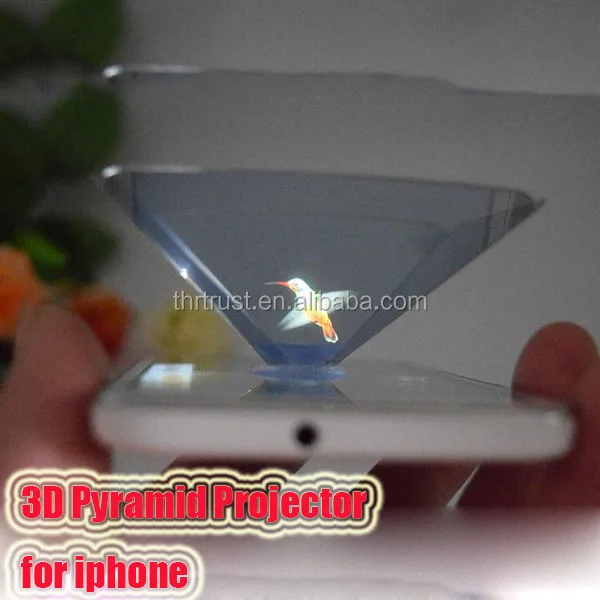 3d hologram advertising holographic acrylic pyramid display projector