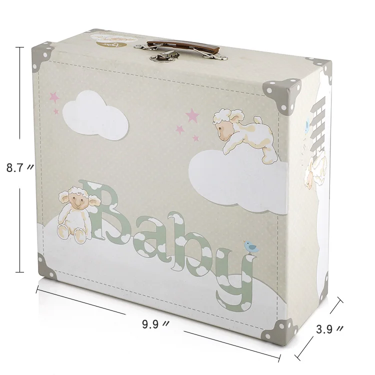 Cute Carton Baby Products Packaging Box Custom Children Suitcase Shaped Cardboard Gift Box