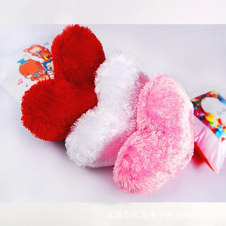 Personal Custom Lovely Heart long plush Sublimation Pillow Case Heat Transfer Printing Pillow Case