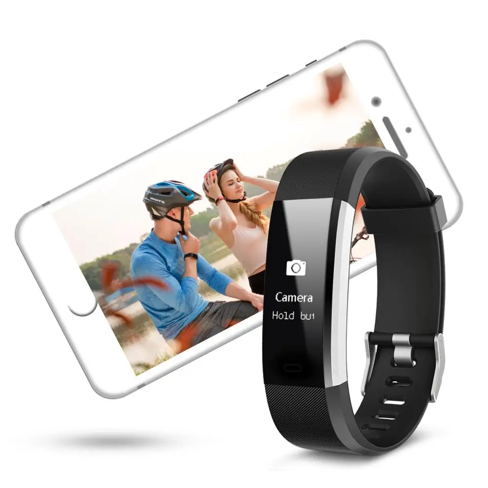 
Hot Selling VeryFit Pro APP Smart Bracelet ID115HR PLUS Waterproof Heart Rate Monitor Wristbands with Replacement band 